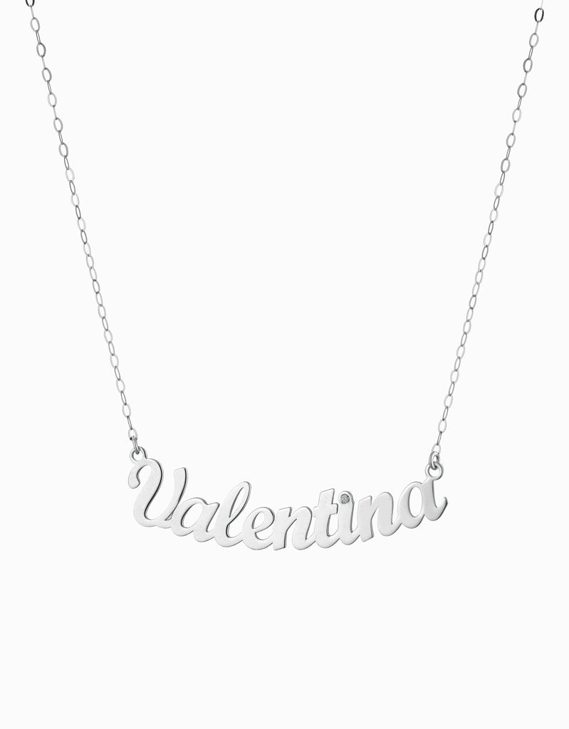 collana nome con diamante