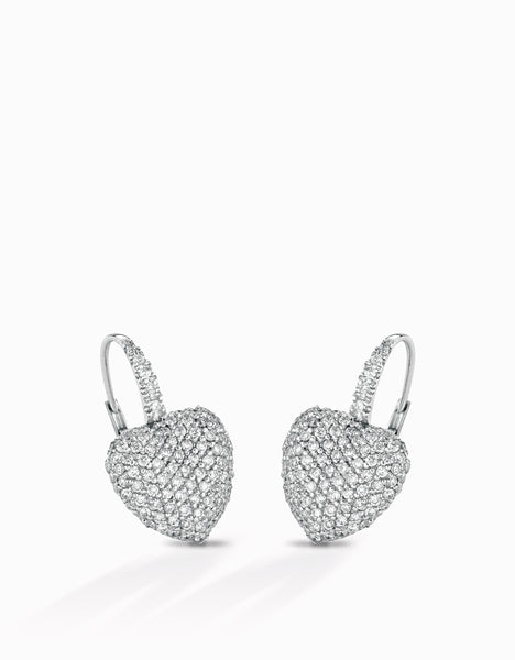 Orecchini Pendenti A Goccia Cuore Con Zirconia | YAZILIND | Regalo Donna Compleanno San Valentino | Dimensioni 3.5x1.4cm