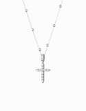 CROCE PICCOLA IN ORO BIANCO CON DIAMANTI