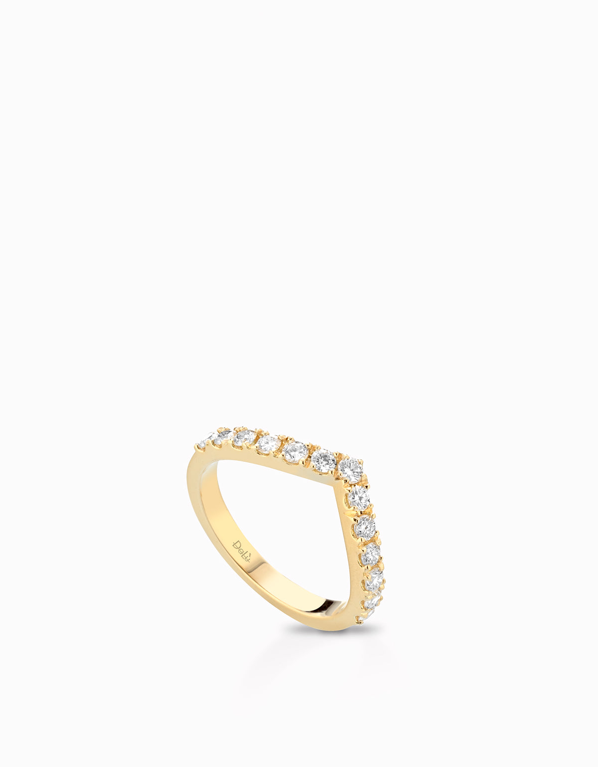 ANELLO A V IN ORO GIALLO CON DIAMANTI
