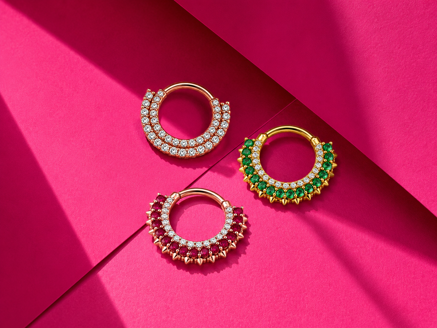 DAITH IN ORO ROSA CON DIAMANTI
