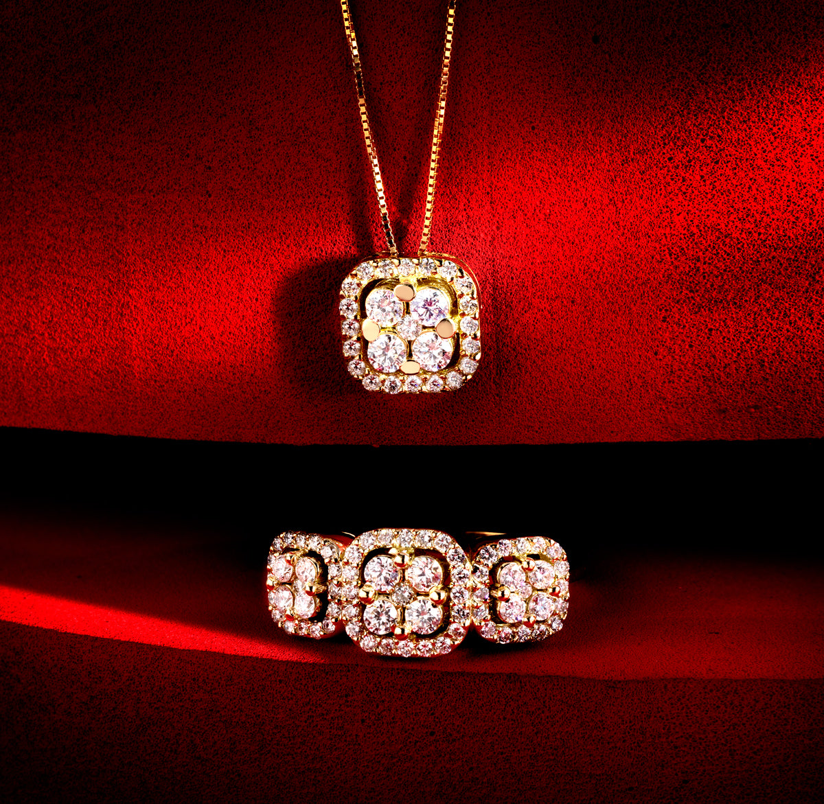 ANELLO TRILOGY MAGIC  IN ORO GIALLO CON DIAMANTI