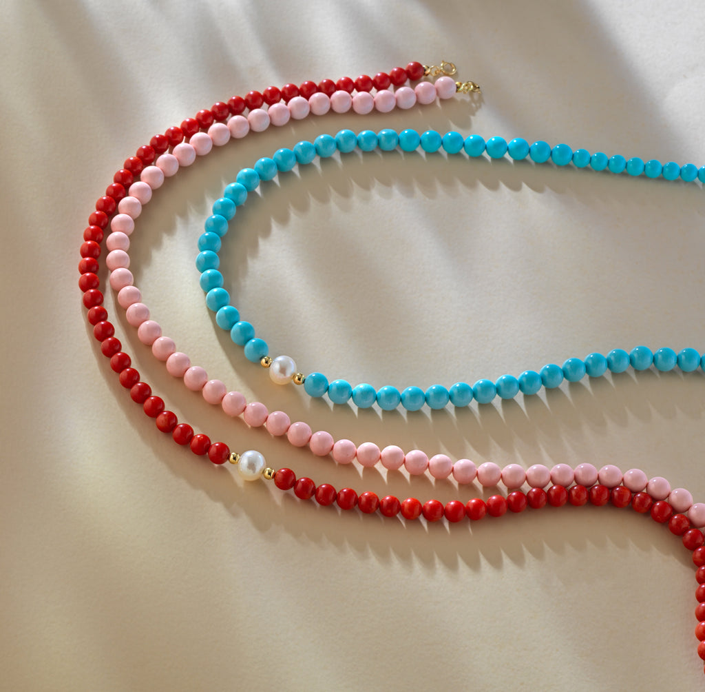 Collana di Corallo Rosso e Argento 925 rodiato - Collane Corallo Collana di Corallo Rosso e Argento 925 rodiato - Collane Corallo