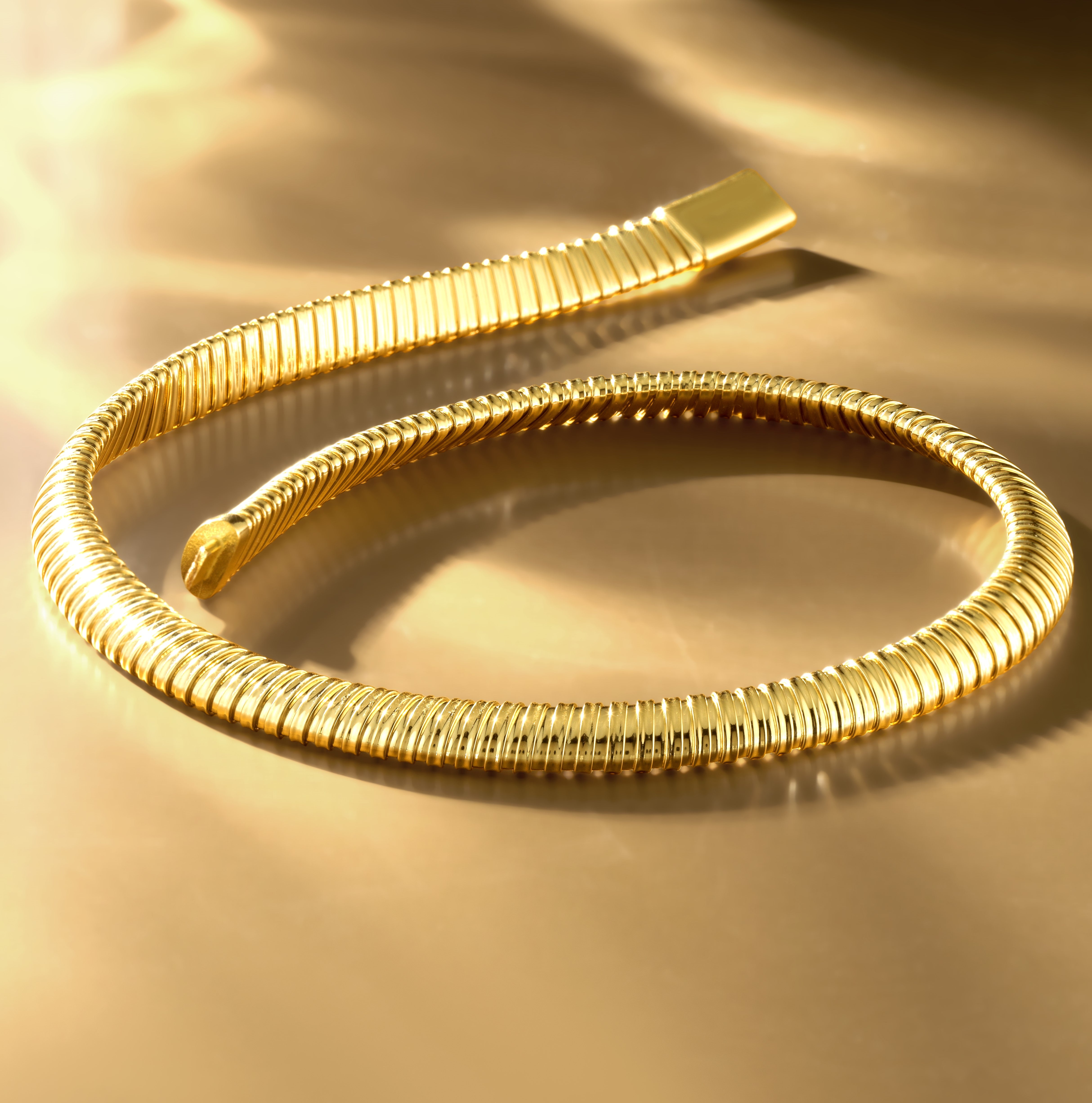 COLLANA MORBIDA GRANDE IN ORO GIALLO