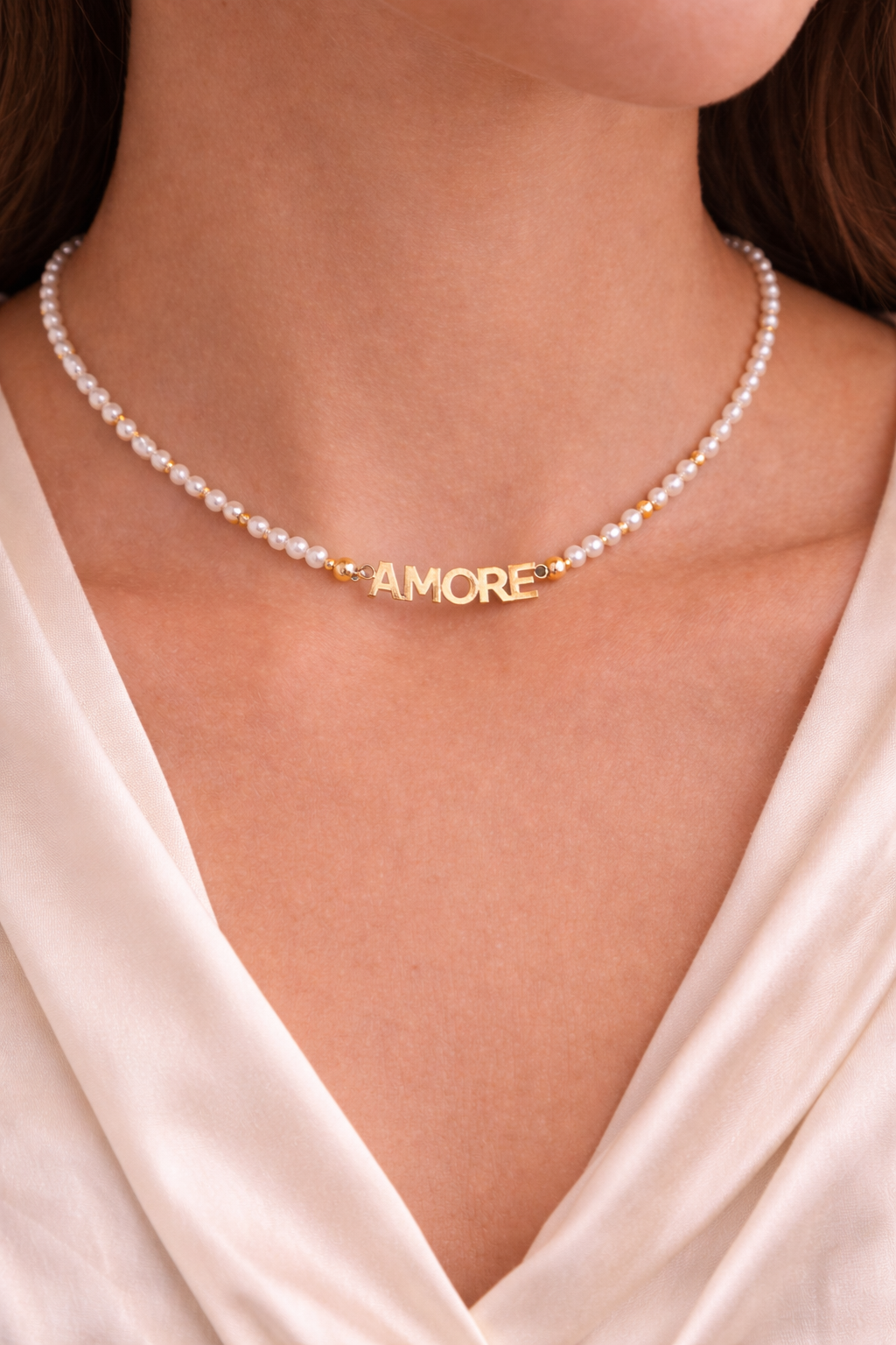 COLLANA PERSONALIZZABILE CON PERLE IN ORO 9KT