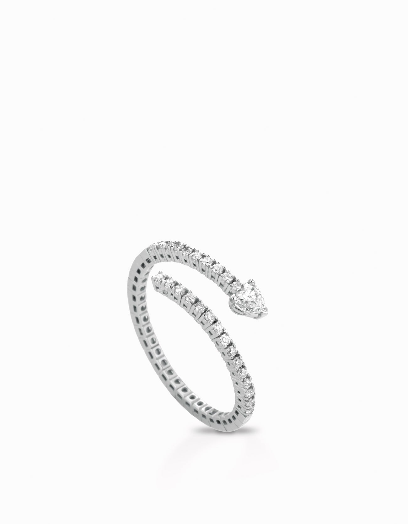 ANELLO SNAKE IN OR BIANCO CON DIAMANTI
