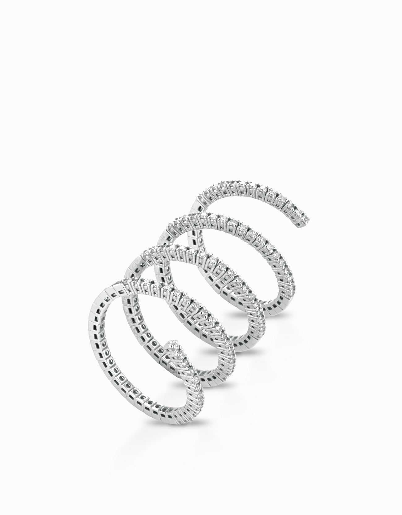 ANELLO SNAKE IN ORO BIANCO CON DIAMANTI