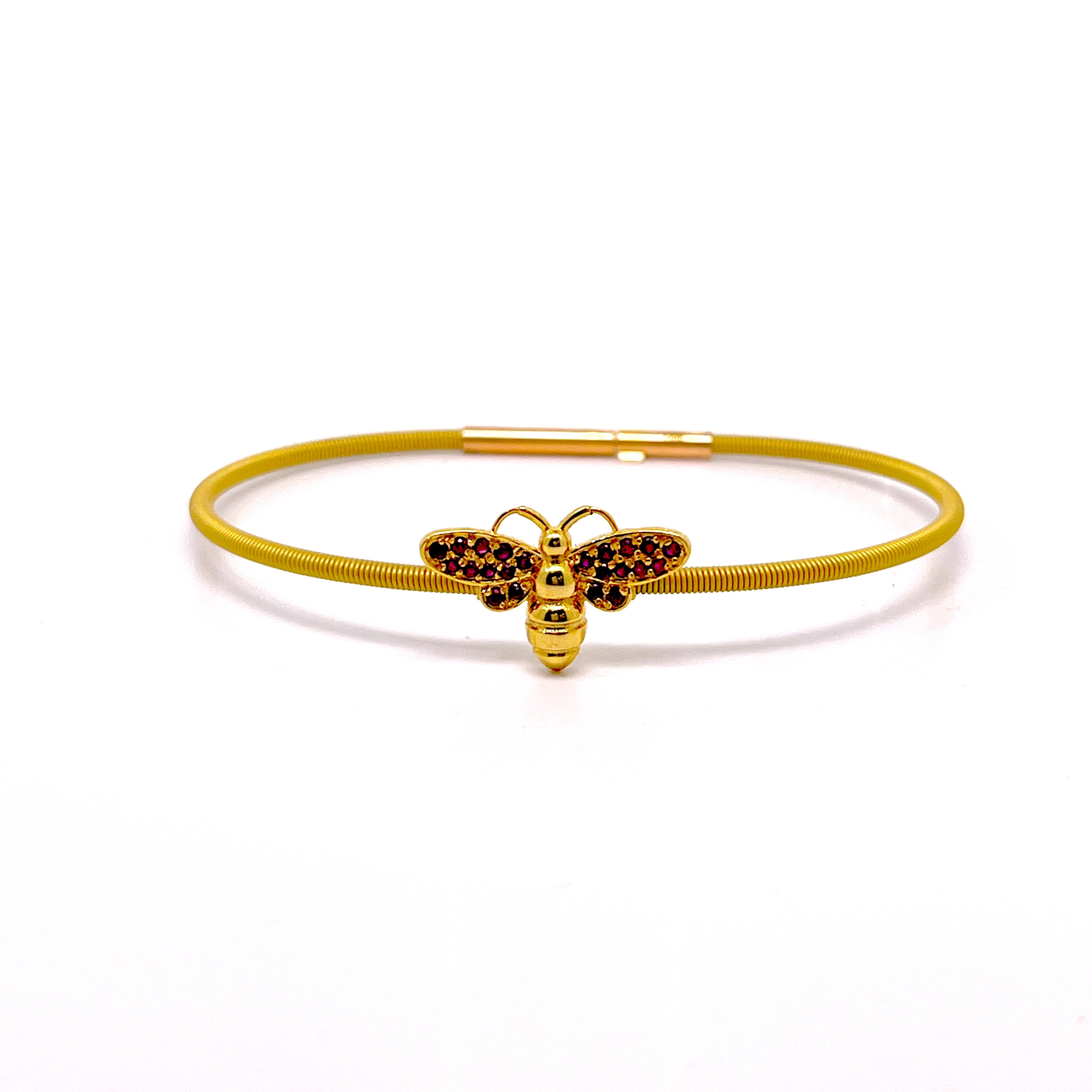 BRACCIALE APE IN ORO GIALLO CON RUBINI 9KT