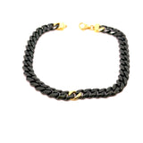 BRACCIALE IN CERAMICA VERDE CON GRUMETTA CENTRALE E CHIUSURA IN ORO 9KT