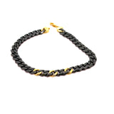 BRACCIALE IN CERAMICA VERDE CON GRUMETTE CENTRALI E CHIUSURA IN ORO 9KT