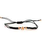 BRACCIALE 9KT  CON LETTERA IN ORO ROSA