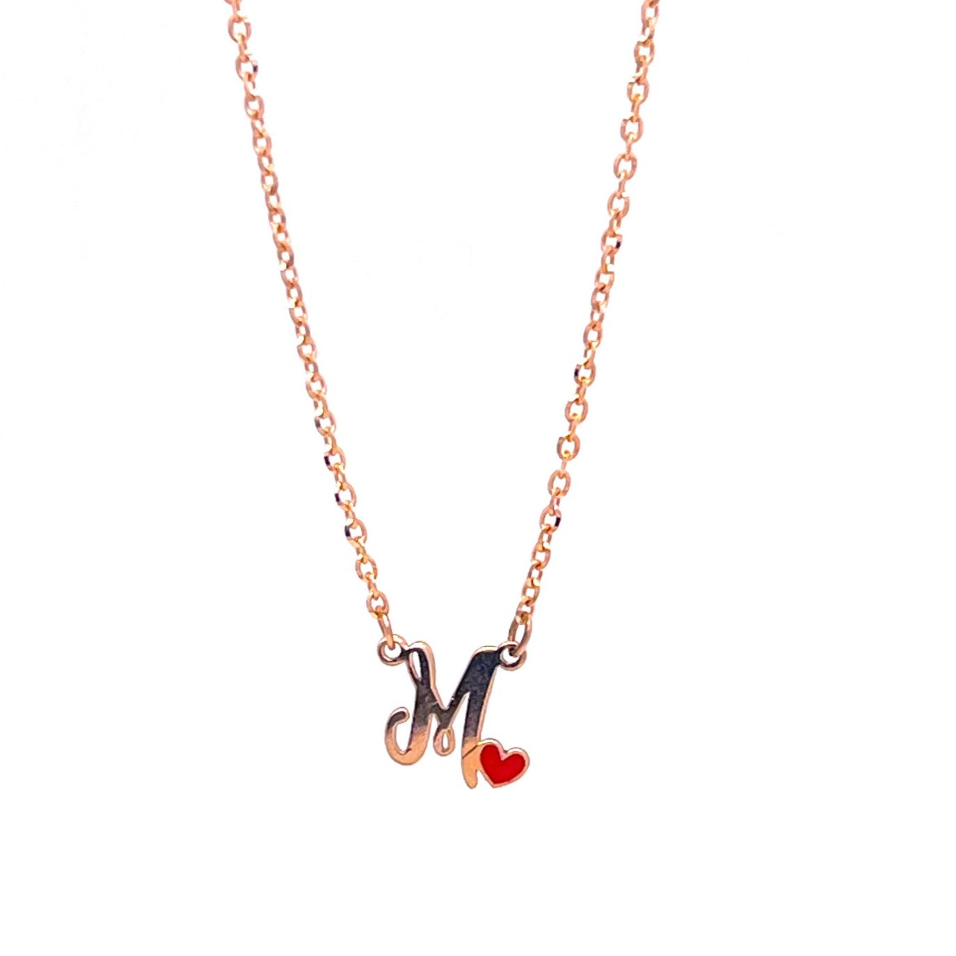 COLLANA PERSONALIZZABILE IN ORO 9KT CON SMATLO ROSSO