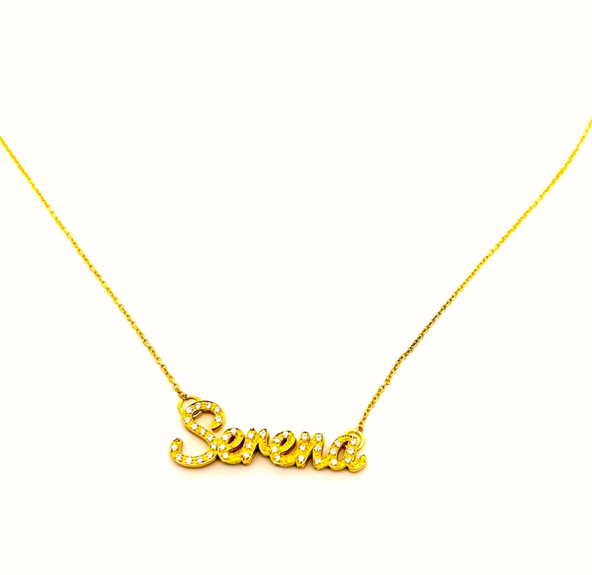 CLLANA PERSONALIZZABILE IN ORO GIALLO , ORO 18KT CON DIAMANTI