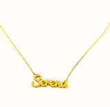 CLLANA PERSONALIZZABILE IN ORO GIALLO , ORO 18KT CON DIAMANTI