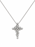 CROCE FANTASIA IN ORO BIANCO CON DIAMANTI