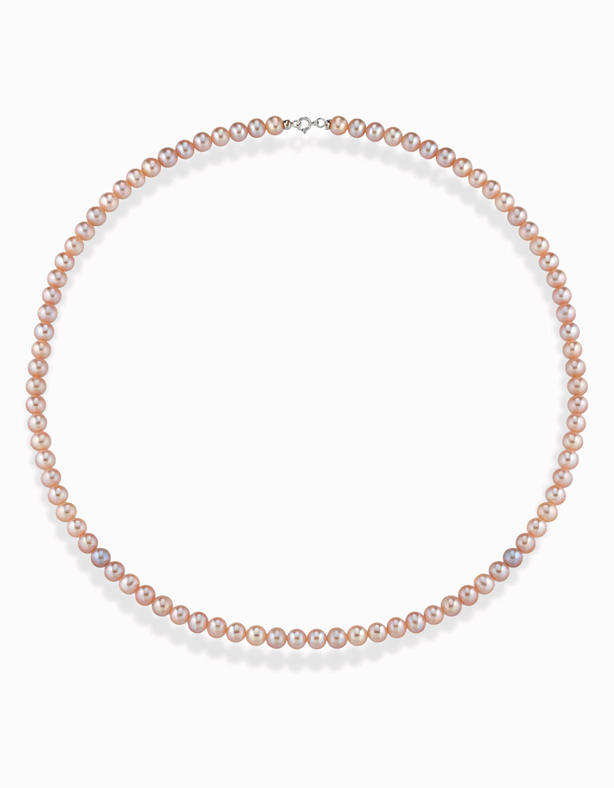 COLLANA DI PERLE MULTICOLOR ROSA CON CHIUSURA IN ORO BIANCO