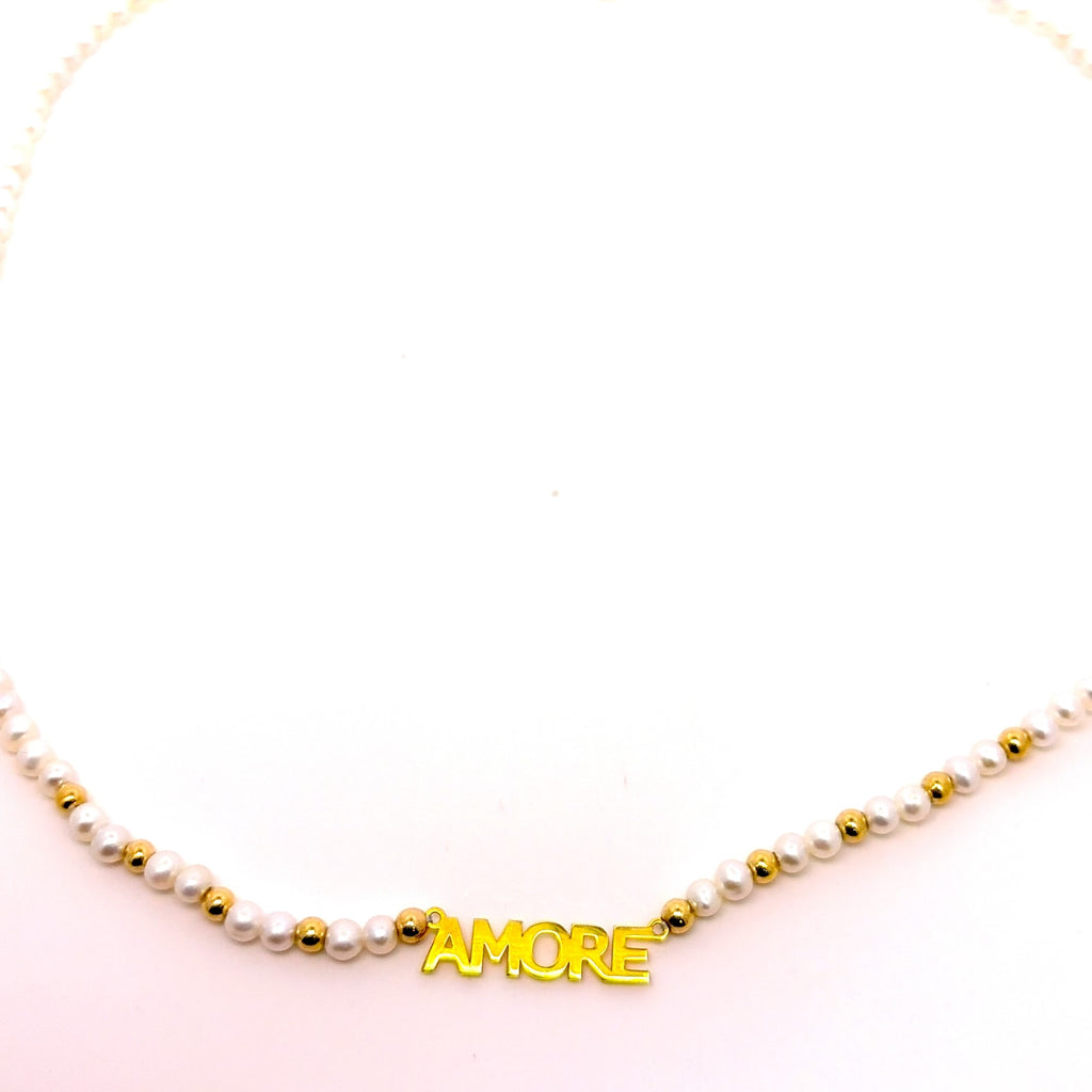COLLANA PERSONALIZZABILE CON PERLE IN ORO 9KT