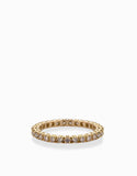ANELLO VERETTA IN ORO GIALLO CON DIAMANTI BROWN