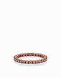 ANELLO VERETTA IN ORO ROSA CON DIAMANTI BROWN
