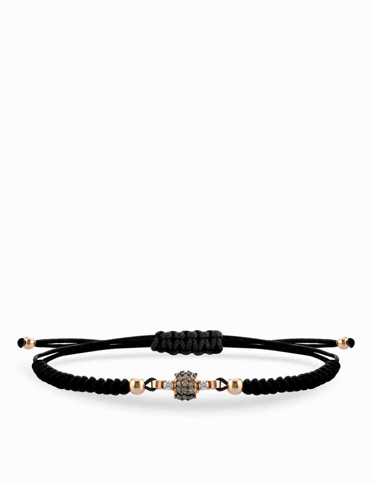 BRACCIALE IN ORO ROSA CON CENTRALE DI DIAMANTI BIANCHI E DIAMANTI BROWN