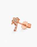 MONO ORECCHINO PALMA IN ORO ROSA CON DIAMANTI