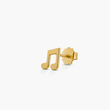 MONO ORECCHINO IN ORO GIALLO NOTA MUSICALE