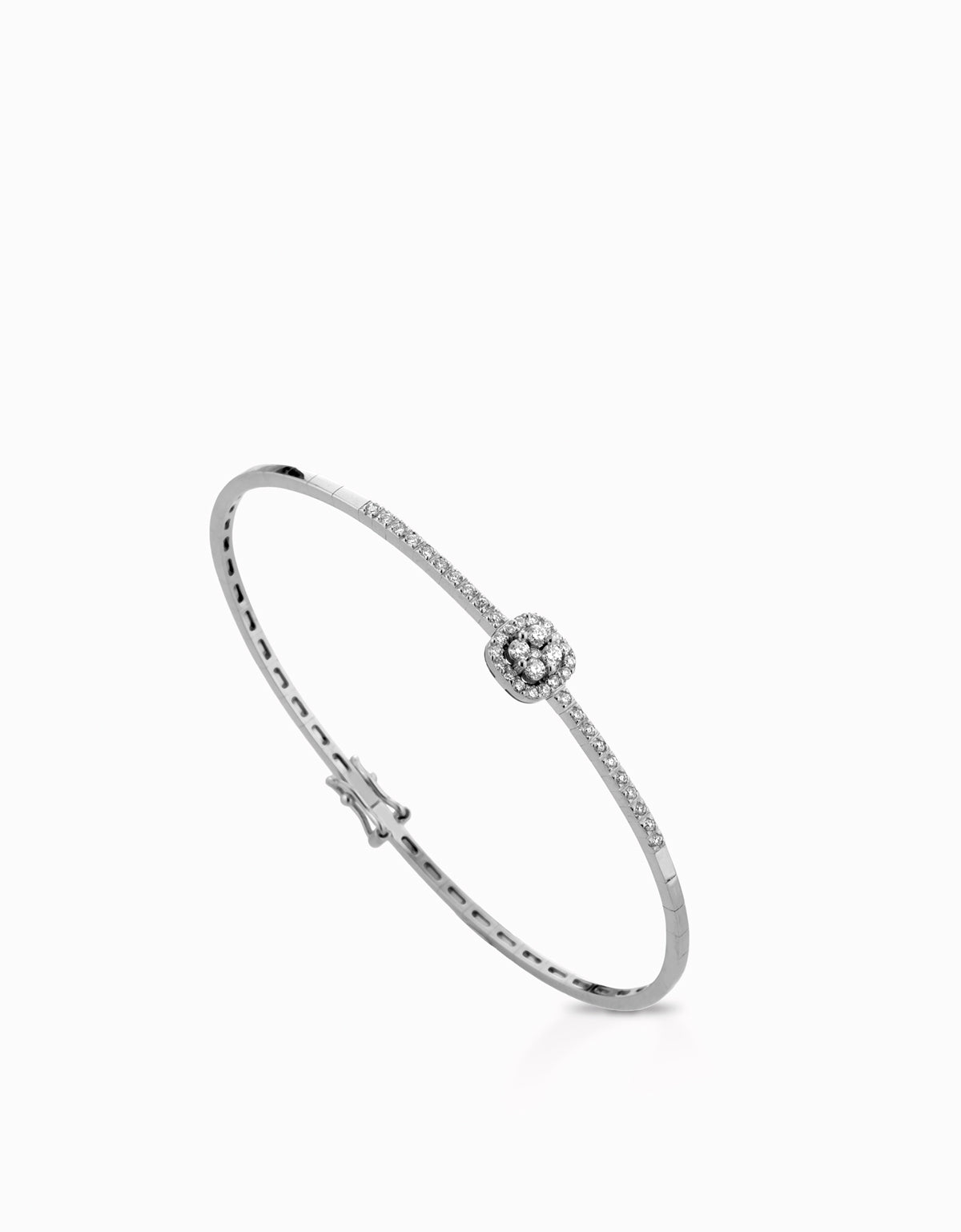 BRACCIALE RIGIDO IN ORO BIANCO CON DIAMANTI