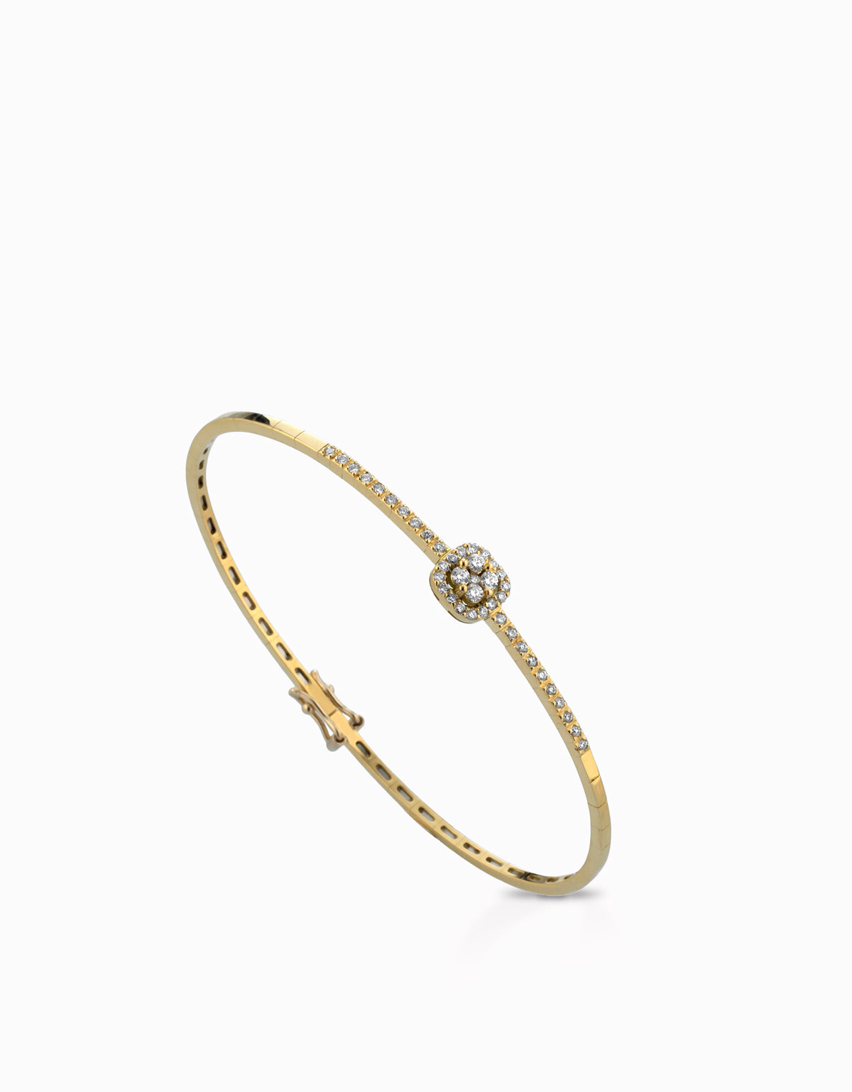BRACCIALE RIGIDO IN ORO GIALLO CON DIAMANTI