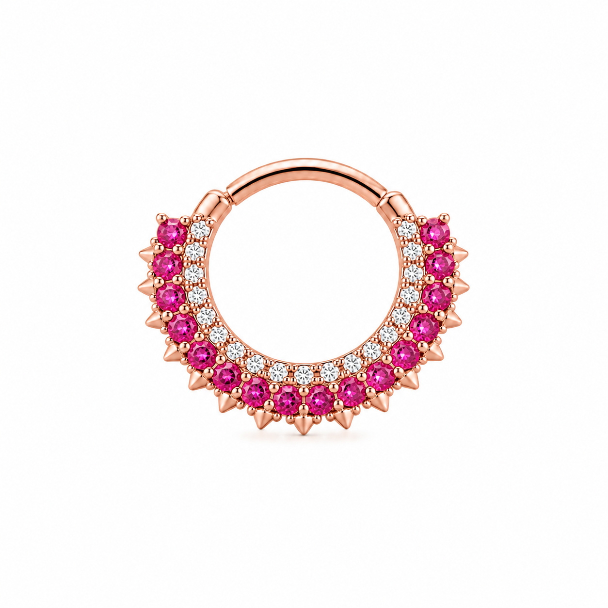 DAITH IN ORO ROSA CON DIAMANTI E ZAFFIRI ROSA