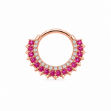 DAITH IN ORO ROSA CON DIAMANTI E ZAFFIRI ROSA