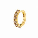 EAR CUFF IN ORO GIALLO CON DIAMANTI BROWN