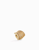 EAR CUFF IN ORO GIALLO CON 6 FILI DI DIAMANTI
