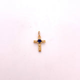 CROCE IN ORO ROSA CON DIAMANTI E DIAMANTE NERO