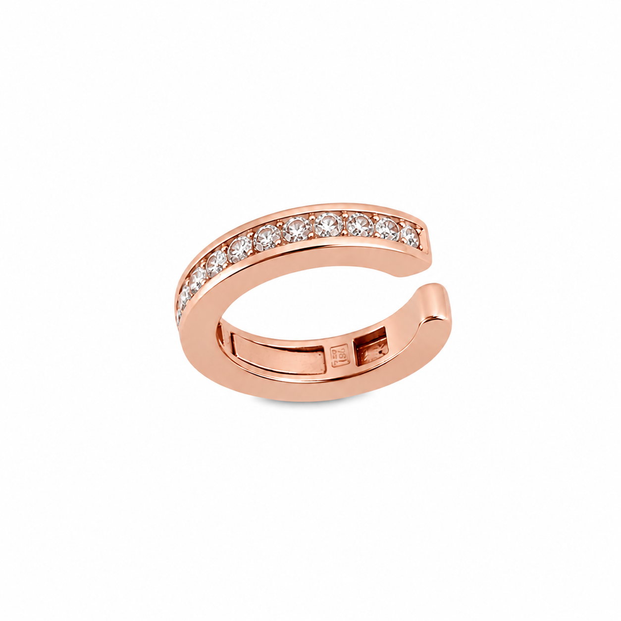 EAR CUFF IN ORO ROSA CON DIAMANTI