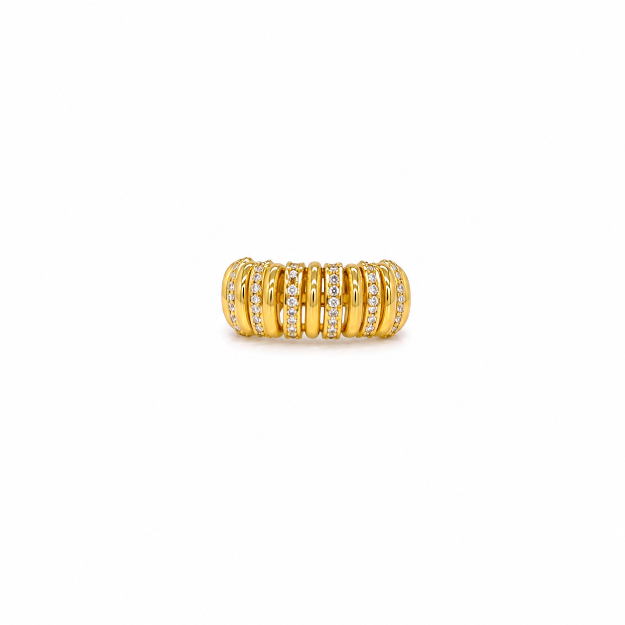 MONO ORECCHINO IN ORO GIALLO CON DIAMANTI