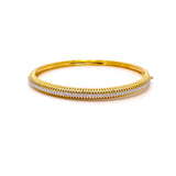 BRACCIALE FASCIA IN ORO GIALLO CON FILA DI DIAMANTI