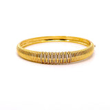 BRACCIALE FASCIA GRANDE IN ORO GIALLO CON DIAMANTI