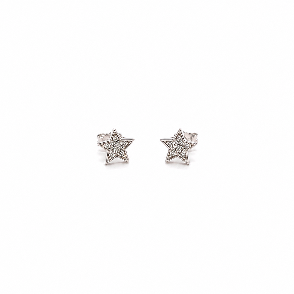 ORECCHINI STELLA IN ORO BIANCO CON DIAMANTI
