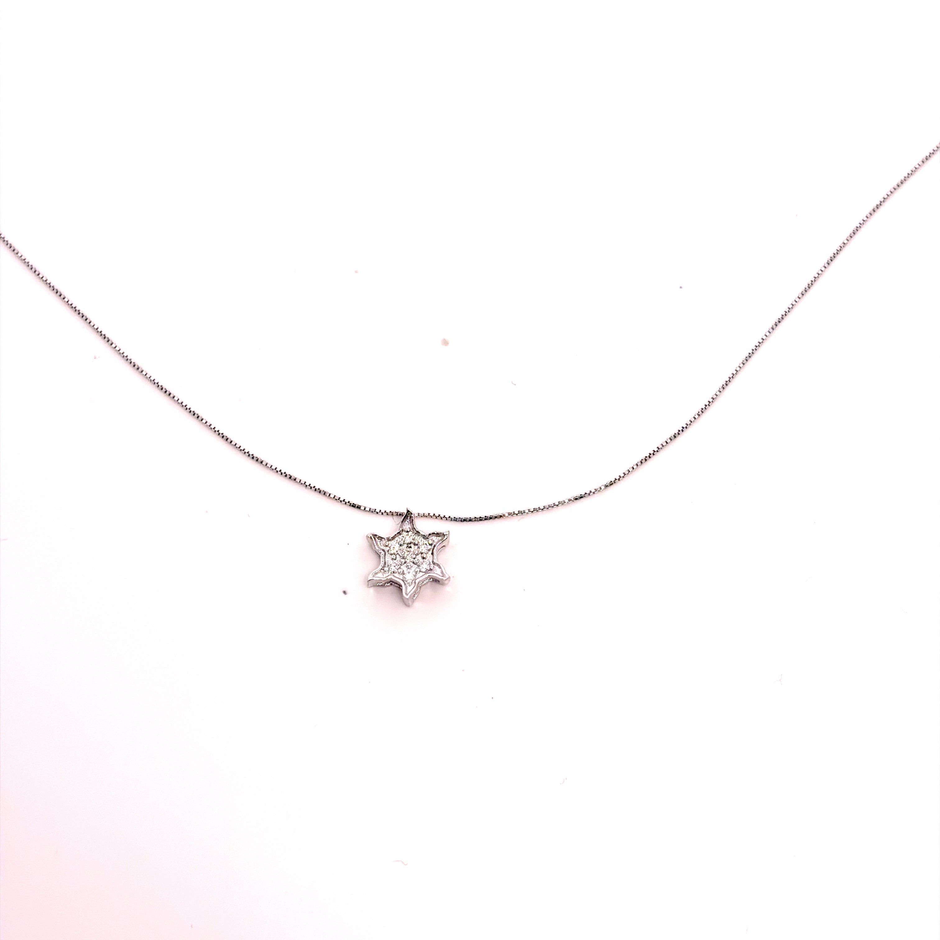 CIONDOLO SOLE IN ORO BIANCO CON DIAMANTI