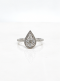 ANELLO GOCCIA IN ORO BIANCO CON DIAMANTI