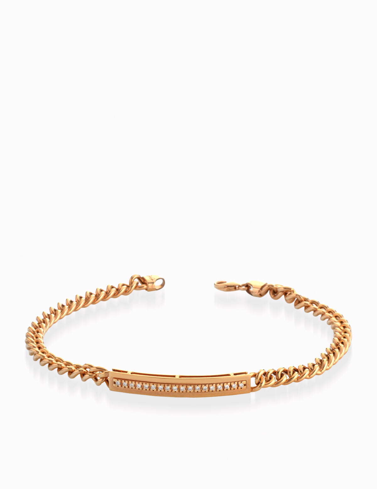 BRACCIALE ORO CON TARGA DIAMANTI