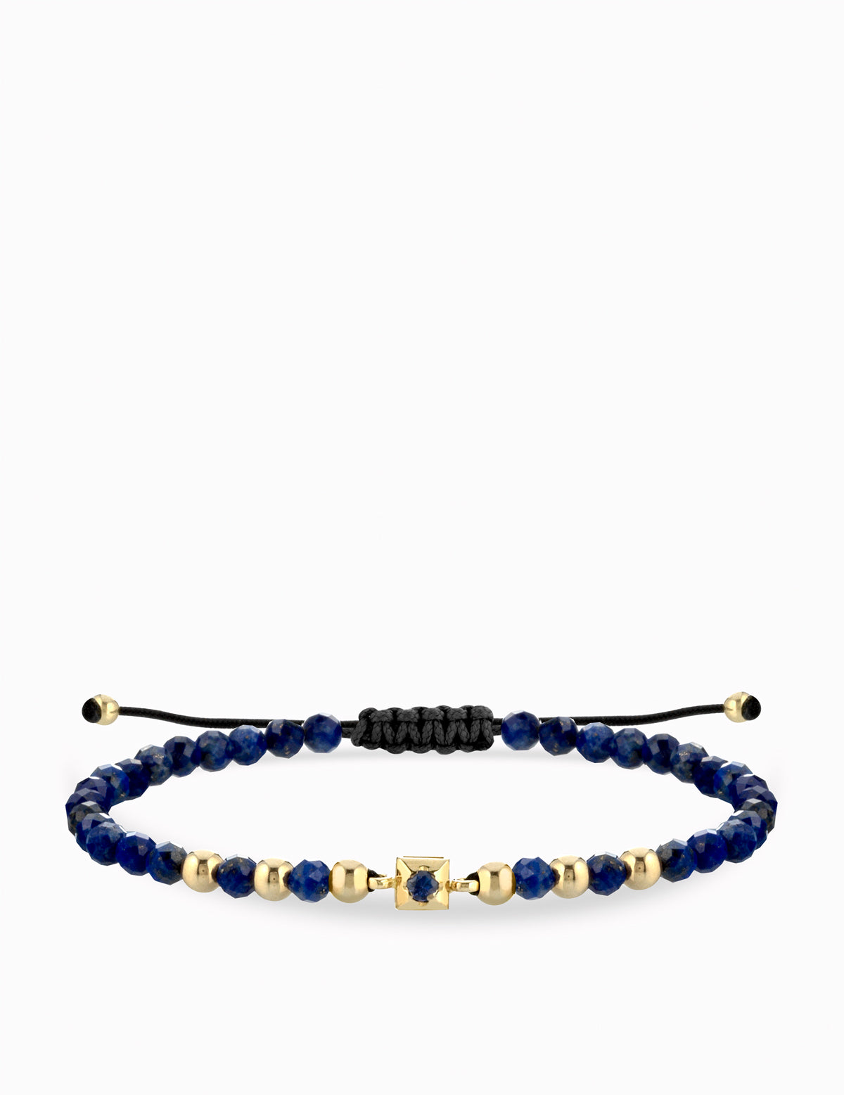 BRACCIALE LACCIO CON LAPIS IN ORO GIALLO E PUNTO LUCE DI ZAFFIRI