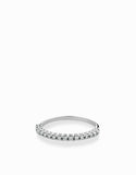 ANELLO MEZZA VERETTA  IN ORO BIANCO CON DIAMANTI
