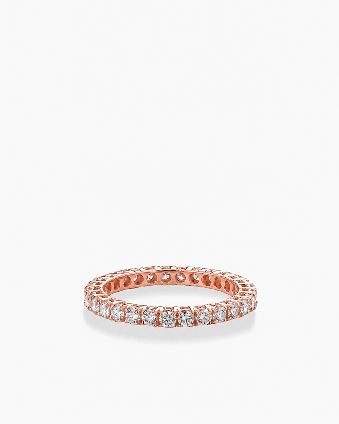 VERETTA  FASCIA LARGA IN ORO ROSA CON DIAMANTI