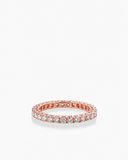 VERETTA  FASCIA LARGA IN ORO ROSA CON DIAMANTI
