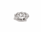 EAR CUFF IN ORO BIANCO A GROUMETTA CON DIAMANTI