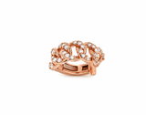 EAR CUFF IN ORO ROSA A GROUMETTA CON DIAMANTI