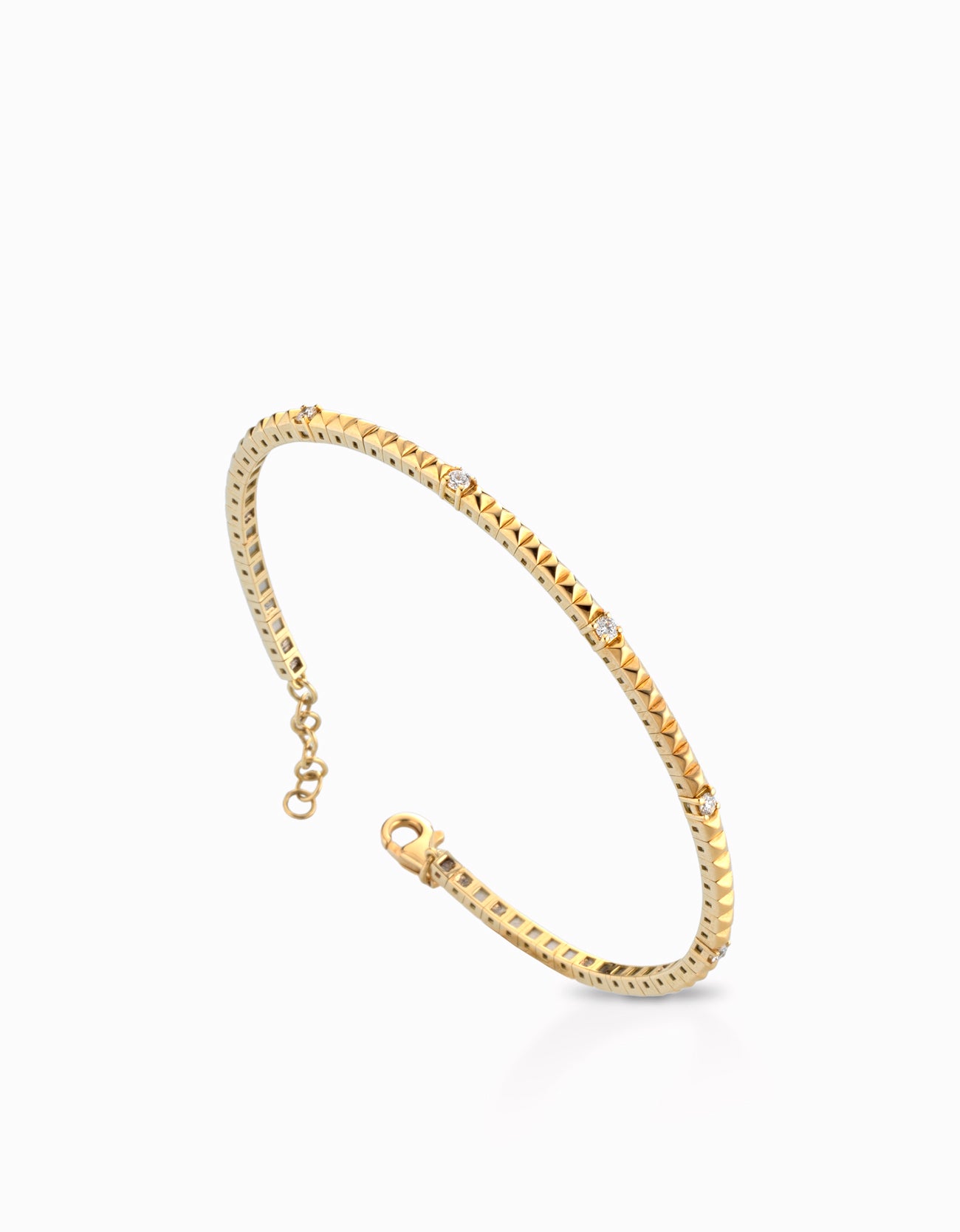 BRACCIALE RIGIDO IN ORO GIALLO CON DIAMANTI