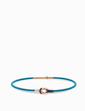 BRACCIALE BLU IN ORO ROSA CON ZAFFIRI CENTRALE