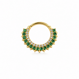 DAITH IN ORO GIALLO CON DIAMANTI E SMERALDI